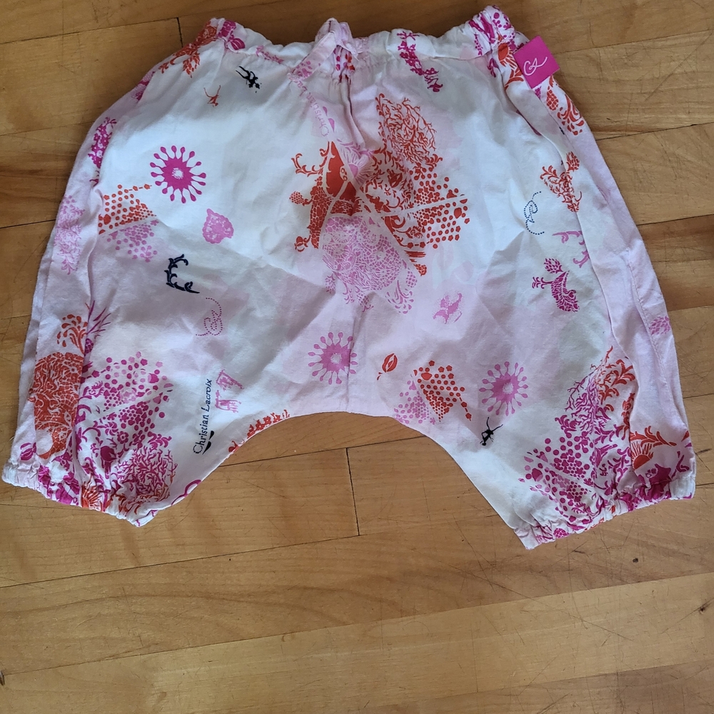 Christian Lacroix Kids Shorts with Pink and White Patterns